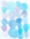 Watercolor colorful circles. Blue, pink and purple stains.Watercolor abstract background, hand-painted texture. Design for Royalty Free Stock Photo