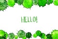 Watercolor colorful green blot background Royalty Free Stock Photo