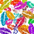 Watercolor colorful leaves