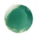 Watercolor colorful spots, hand drawn artistic Illustration for your design. Green color, circle shape, isolated objects on white Royalty Free Stock Photo