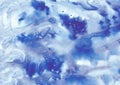 Watercolor colorful texture. Watercolor splashes handmade. Ocean blue and cyan colors. Art element for creative design