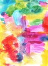 Aquarelle and gouache background, bright colors abstract watercolor