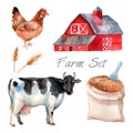 Watercolor Concept Farm Set