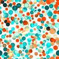 Watercolor confetti seamless pattern.