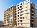 Watercolor of Construction site with rockwool for thermal protection and