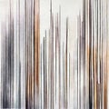 Watercolor of Continuous abstract linear drawing of modern urban building Royalty Free Stock Photo