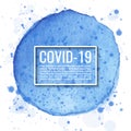 Watercolor Covid-19 banner. Virus spreader distance. coronavirus epidemic protective. vector/eps10