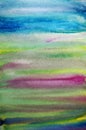 Watercolor creative striped art background Royalty Free Stock Photo