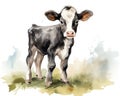 watercolor of a cute calf.