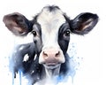 watercolor of a cute calf.