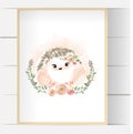 Watercolor cute hedgehog illustration . Suitable for souvenirs, book covers, wall frames, stickers, shirt designs Royalty Free Stock Photo