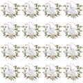 Watercolor cute nursery pegasus pattern. Little fantasy white pony with pink hair and olive branch. Cute character. Child