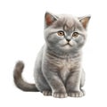 Watercolor Cutie Baby Cat Clipart, Cute Kitten Clipart, British Shorthair