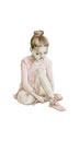 Watercolor dancing small ballerinas Royalty Free Stock Photo
