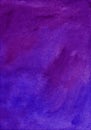 Watercolor dark blue and purple background texture. Old violet watercolour backdrop