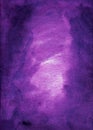 Watercolor dark purple old background with space for text. Aquarelle violet backdrop. Stains on paper