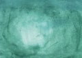 Watercolor dark sea green background texture with space for text. Aquarelle emerald abstract backdrop