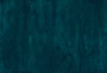 Watercolor dark teal blue old background texture. Grunge liquid deep sea green watercolour backdrop. Stains on paper Royalty Free Stock Photo