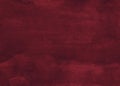 Watercolor deep red background painting, vintage elegant texture. Old watercolour dark maroon backdrop. Stains on paper Royalty Free Stock Photo