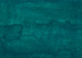 Watercolor deep teal green background painting. Vintage emerald backdrop