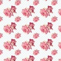 Watercolor Delicate Roses pattern Royalty Free Stock Photo