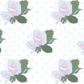 Watercolor Delicate Roses pattern Royalty Free Stock Photo