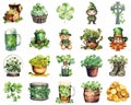 Watercolor Designs Celebrating Shamrock Cheers