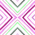 Watercolor Diamond. Geometric Seamless Pattern. Royalty Free Stock Photo