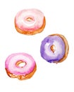 Watercolor donuts