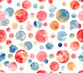 Watercolor Dot Seamless Pattern Abstract Background Royalty Free Stock Photo