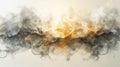 Watercolor drawing of Abstract artistic Background in grey-orange-yellow tones forming by blots and liquid splatter. Royalty Free Stock Photo