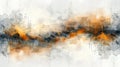 Watercolor drawing of Abstract artistic Background in grey-orange-yellow tones forming by blots and liquid splatter. Backdrop Royalty Free Stock Photo
