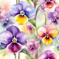 watercolor drawing of beautiful rainbow orchid, on a wintry background.