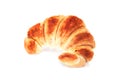 Watercolor drawing of croissant isolated on the white background. Hand painted illustration of crescent