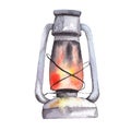 Watercolor drawing lantern, hand lamp, Travel Lantern, Portable