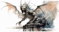 Generative AI, Guardian of Treasures: Mystical Dragon in a Hidden Cave