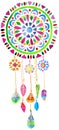 Watercolor Dreamcatcher Royalty Free Stock Photo