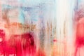Watercolor drips. Abstract painting. Oil on canvas. Colorful Background texture. Blue and red color. close-up Fragment Royalty Free Stock Photo