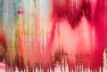 Watercolor drips. Abstract painting. Oil on canvas. Colorful Background texture. Blue and red color. close-up Fragment Royalty Free Stock Photo