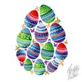 Watercolor easter egg Royalty Free Stock Photo