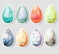 Watercolor Easter holiday cards, tags, banners set. Vector Royalty Free Stock Photo