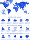 Watercolor ecology infographic background Royalty Free Stock Photo