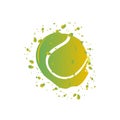 Watercolor effect of a tennis ball Royalty Free Stock Photo