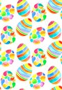 Watercolor egg seamless patten