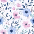 Watercolor elegance in seamless pattern