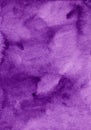 Watercolor elegant deep violet background texture, hand painted. Vintage watercolour liquid purple backdrop