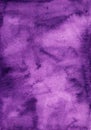 Watercolor elegant deep violet background texture. Vintage watercolour liquid purple backdrop. Stains on paper