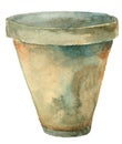 Watercolor Empty pot