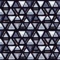 Watercolor ethnic rhombus tribal  grunge seamless pattern. Abstract black and white aztec geometric texture background Royalty Free Stock Photo