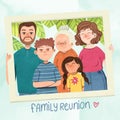 Watercolor family reunion Vector illustration.